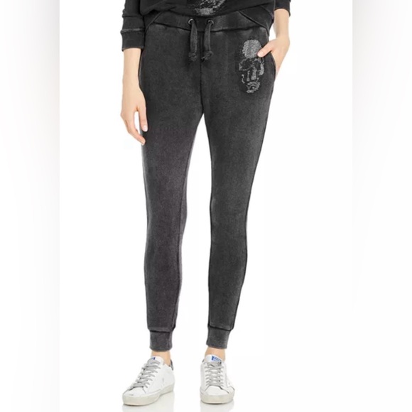 Vintage Havana Pants - Vintage Havana Rhinestone Skull Jogger Pants